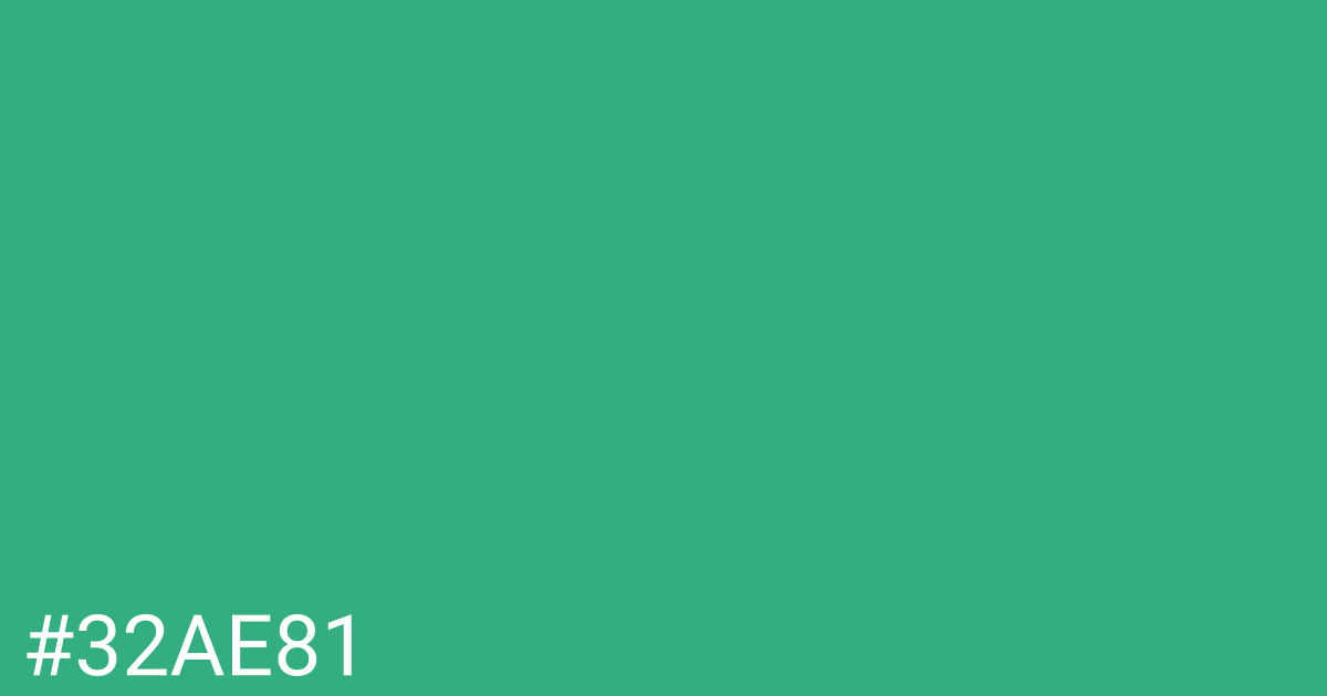Hex color #32ae81 graphic