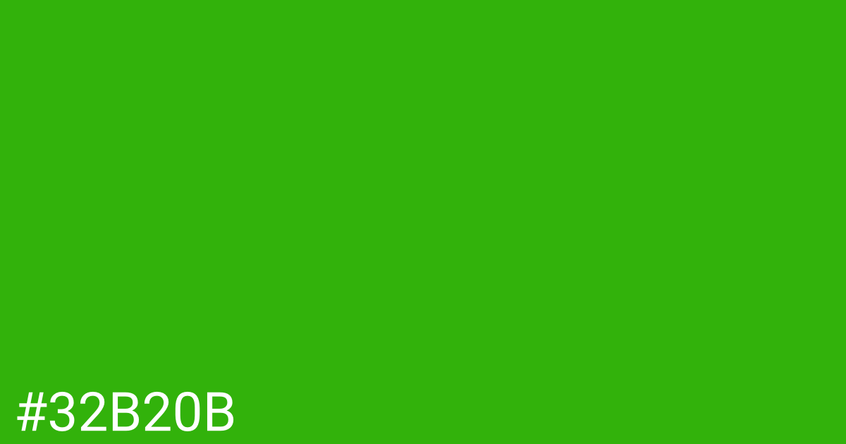 Hex color #32b20b graphic