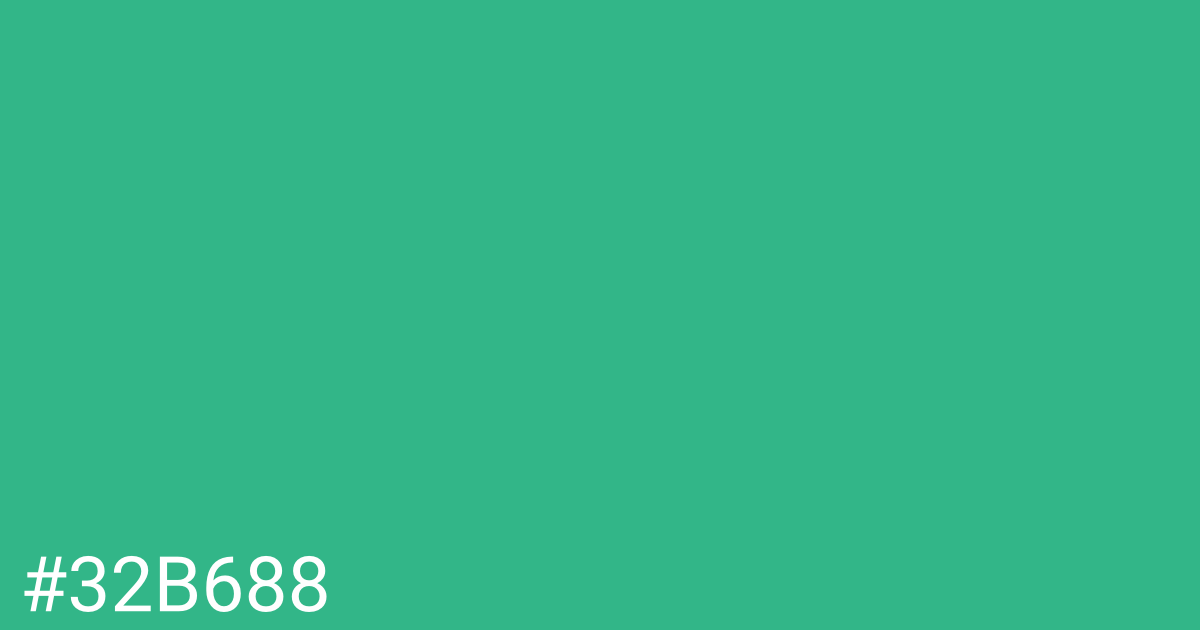 Hex color #32b688 graphic