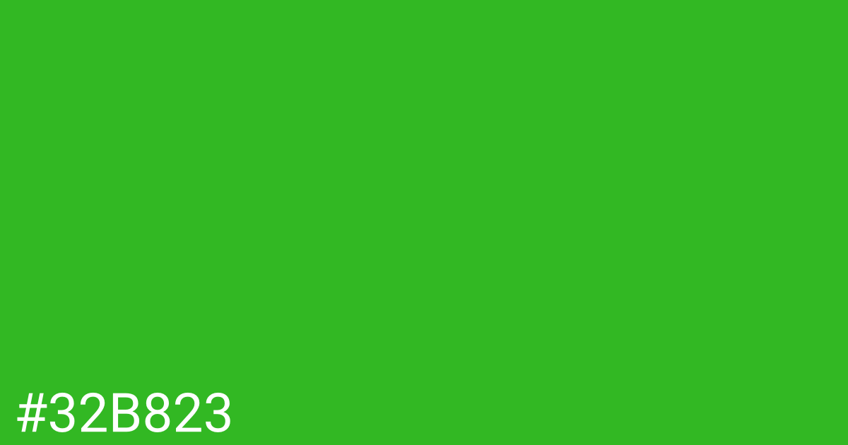 Hex color #32b823 graphic