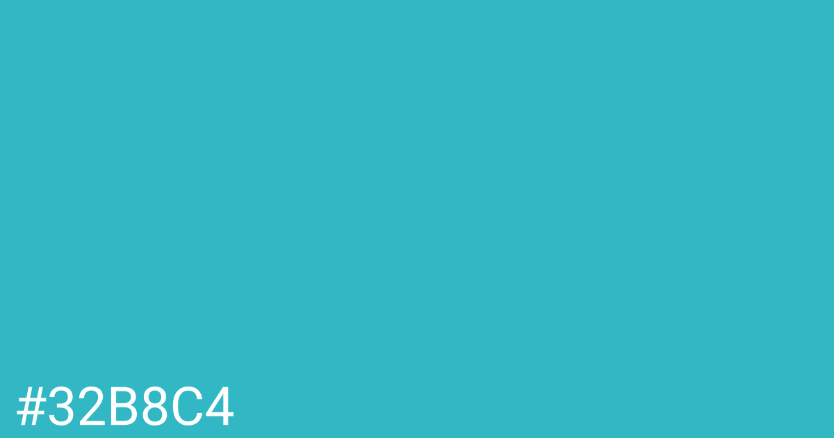 Hex color #32b8c4 graphic