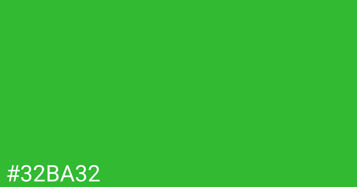 Hex color #32ba32 graphic