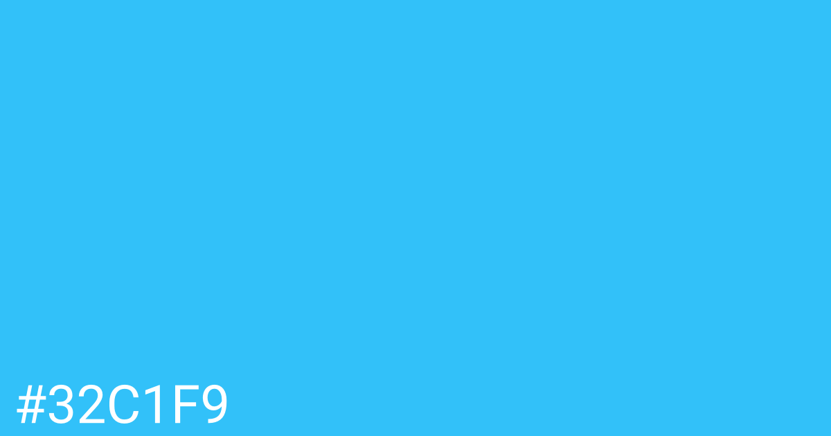 Hex color #32c1f9 graphic