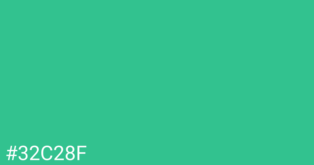 Hex color #32c28f graphic