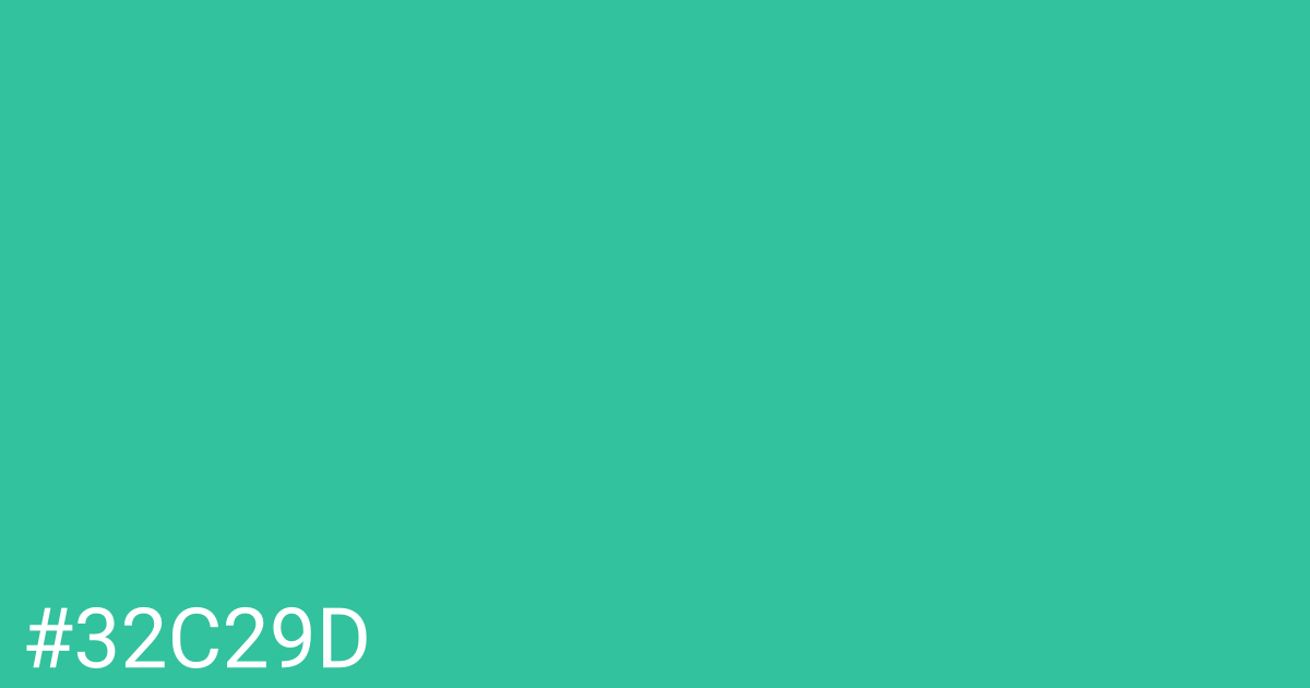 Hex color #32c29d graphic
