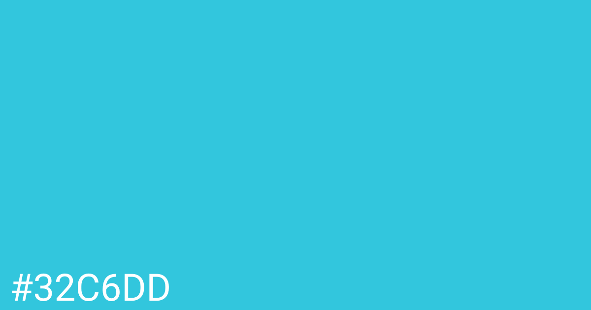 Hex color #32c6dd graphic
