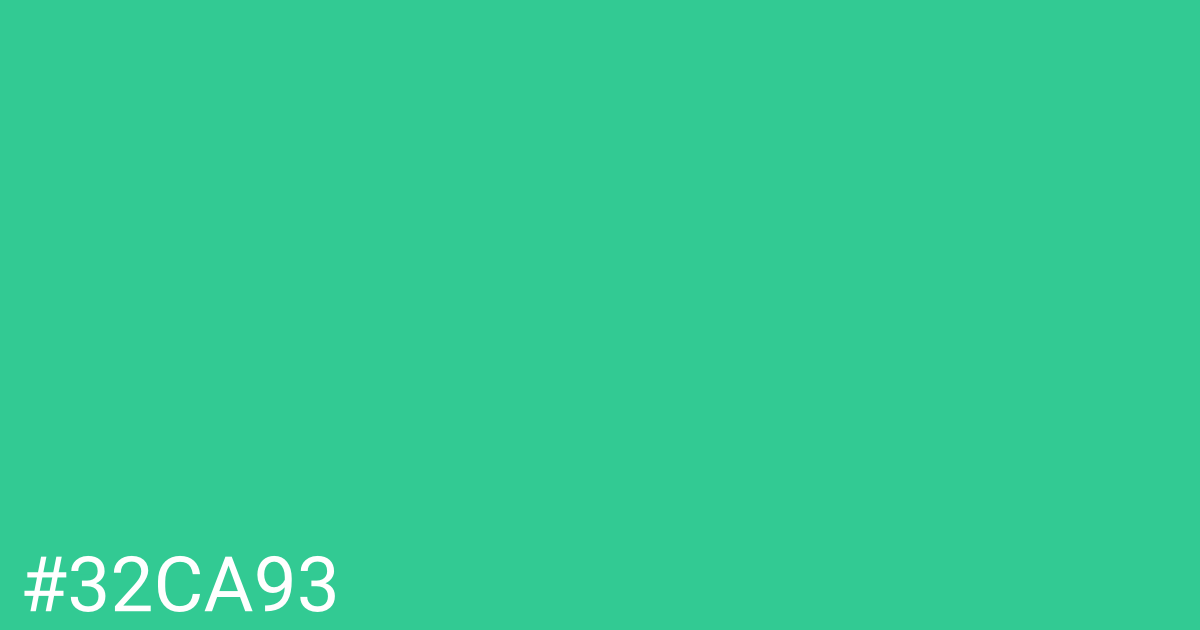 Hex color #32ca93 graphic