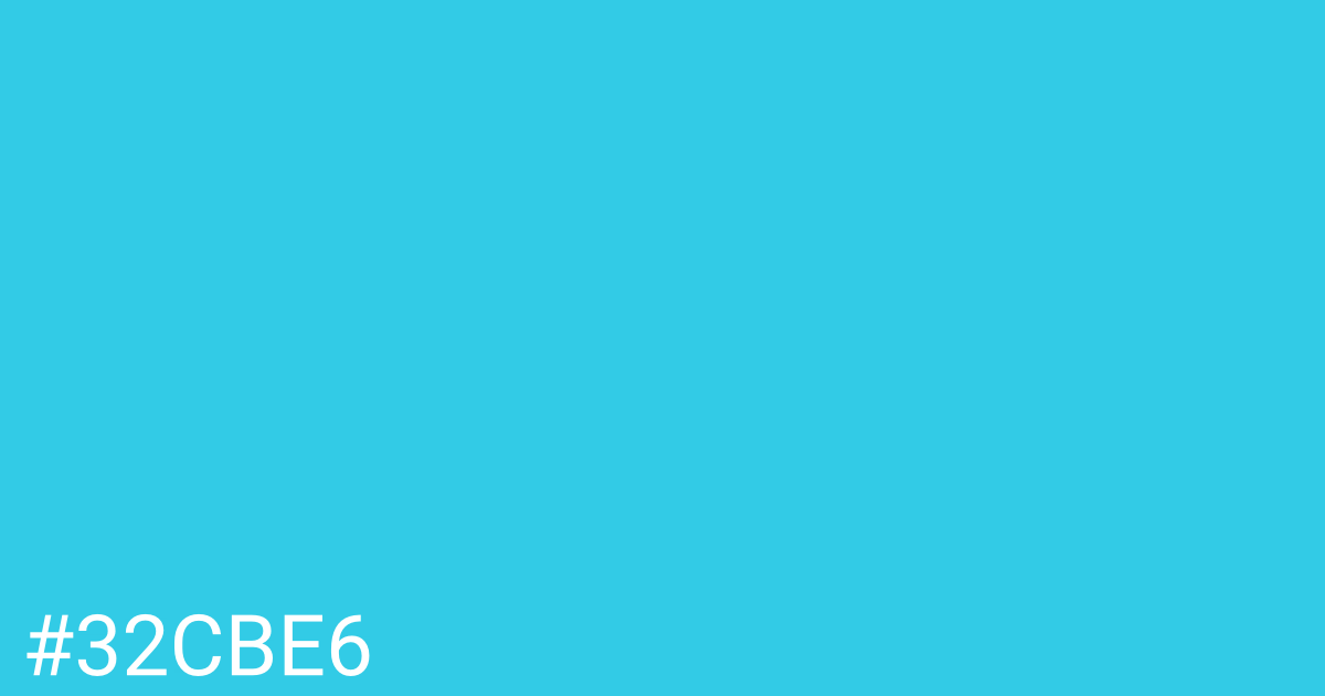 Hex color #32cbe6 graphic