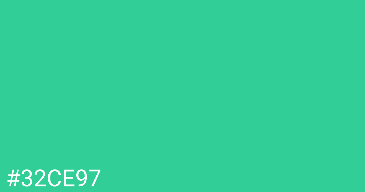 Hex color #32ce97 graphic