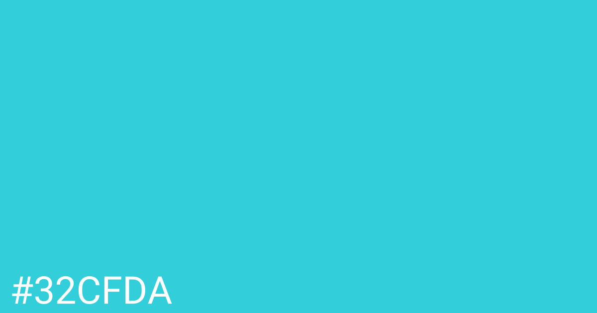 Hex color #32cfda graphic