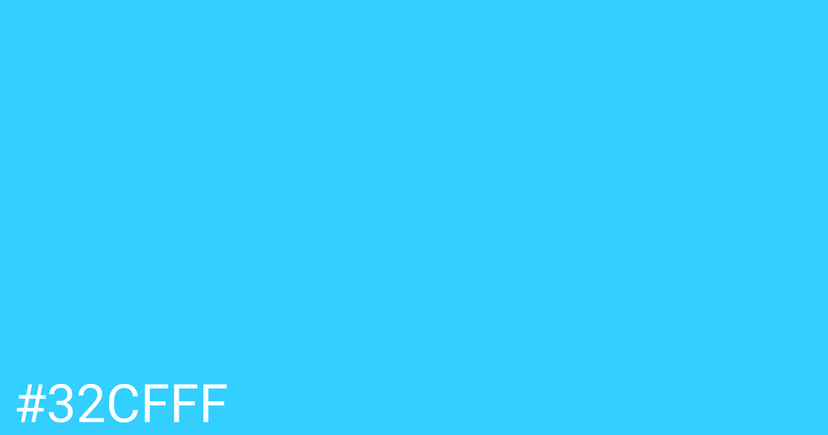 Hex color #32cfff graphic