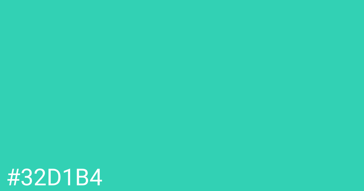 Hex color #32d1b4 graphic