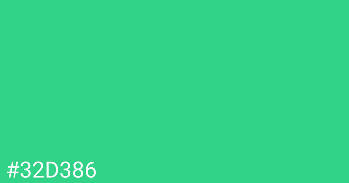 Hex color #32d386 graphic