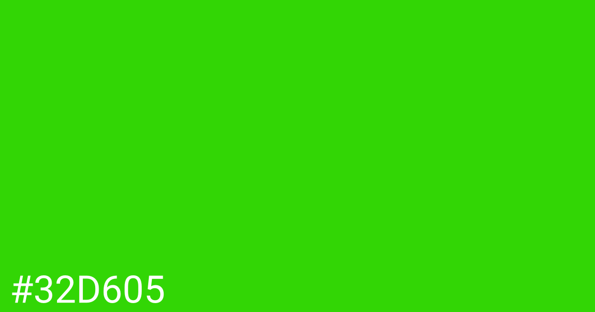 Hex color #32d605 graphic