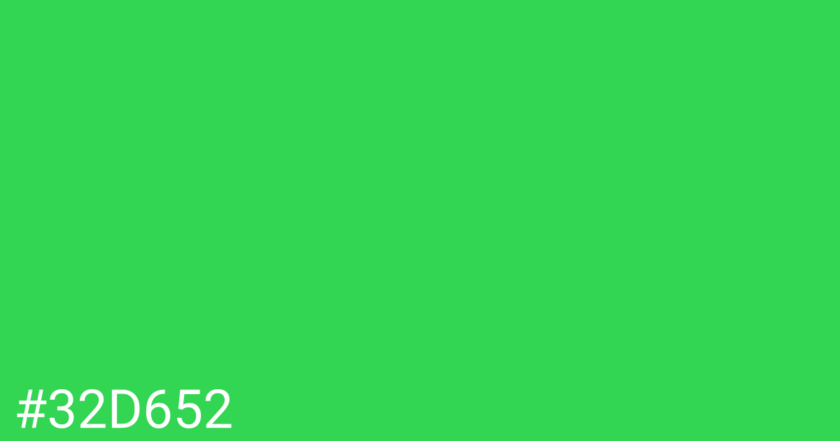 Hex color #32d652 graphic