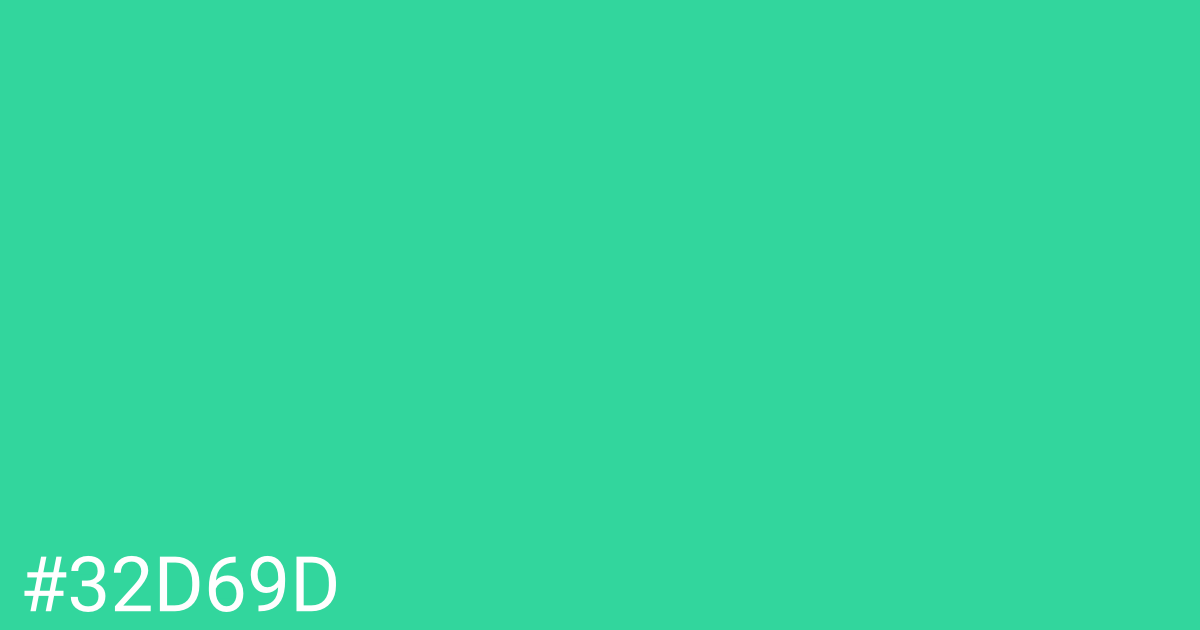 Hex color #32d69d graphic