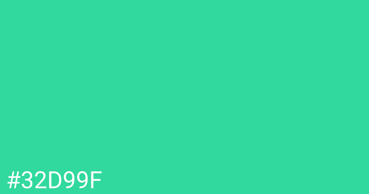 Hex color #32d99f graphic