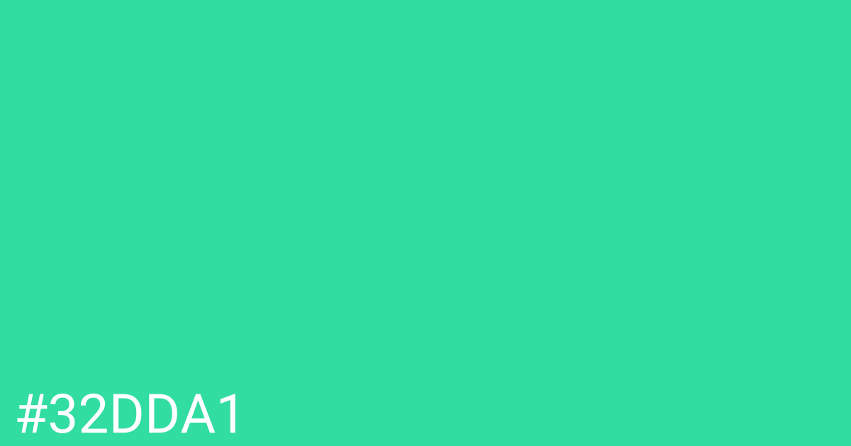 Hex color #32dda1 graphic