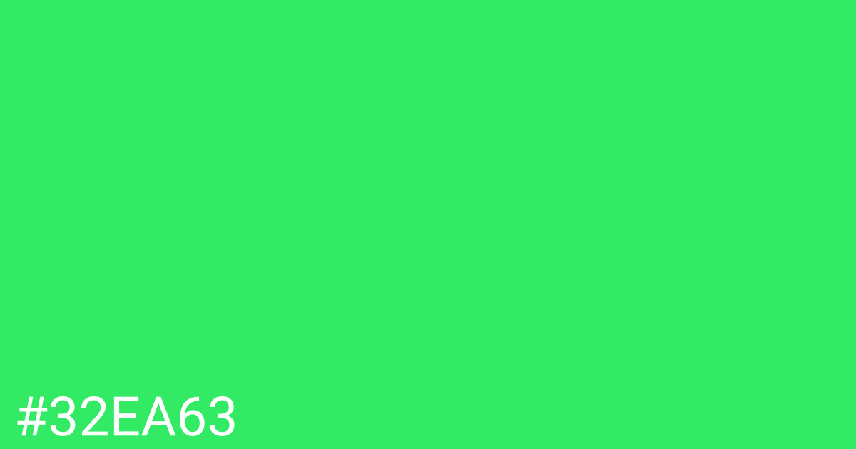 Hex color #32ea63 graphic