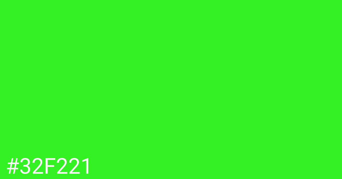 Hex color #32f221 graphic