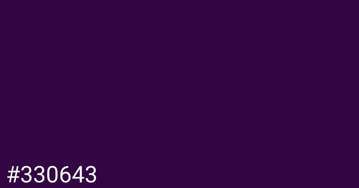 Hex color #330643 graphic