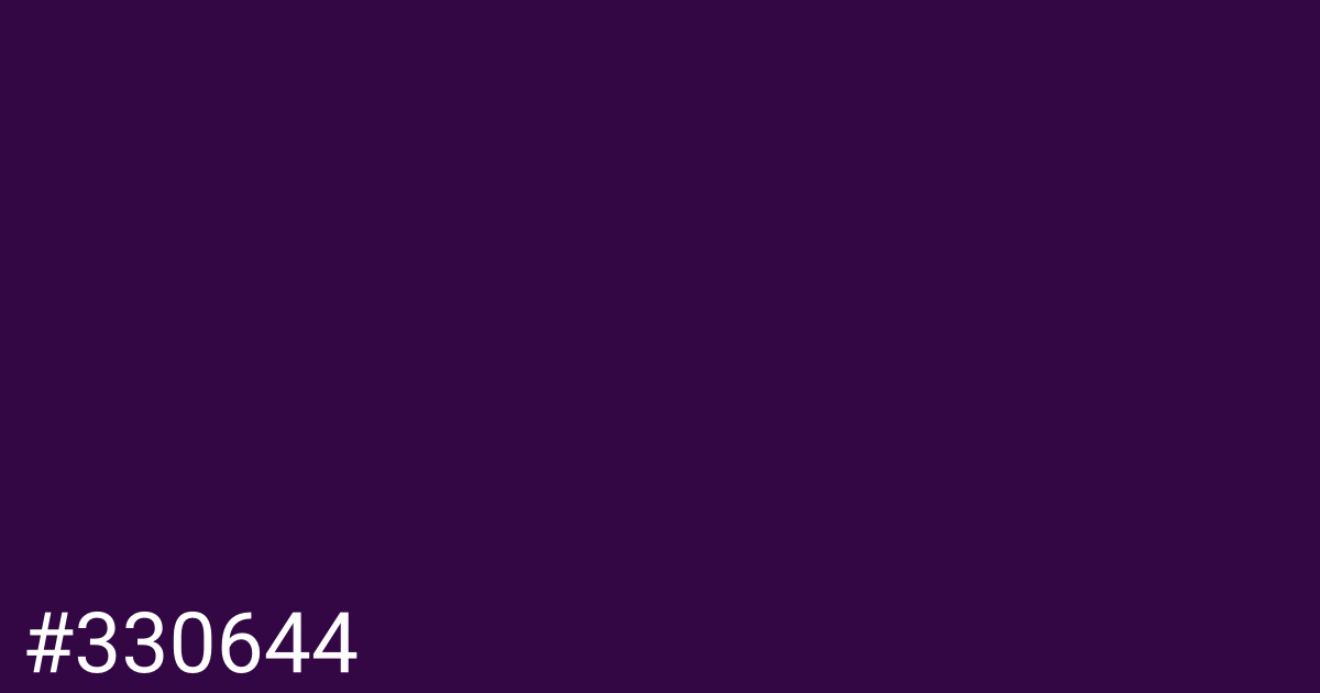 Hex color #330644 graphic