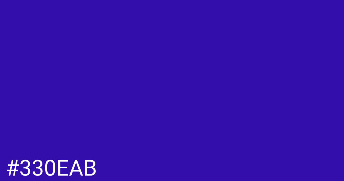 Hex color #330eab graphic