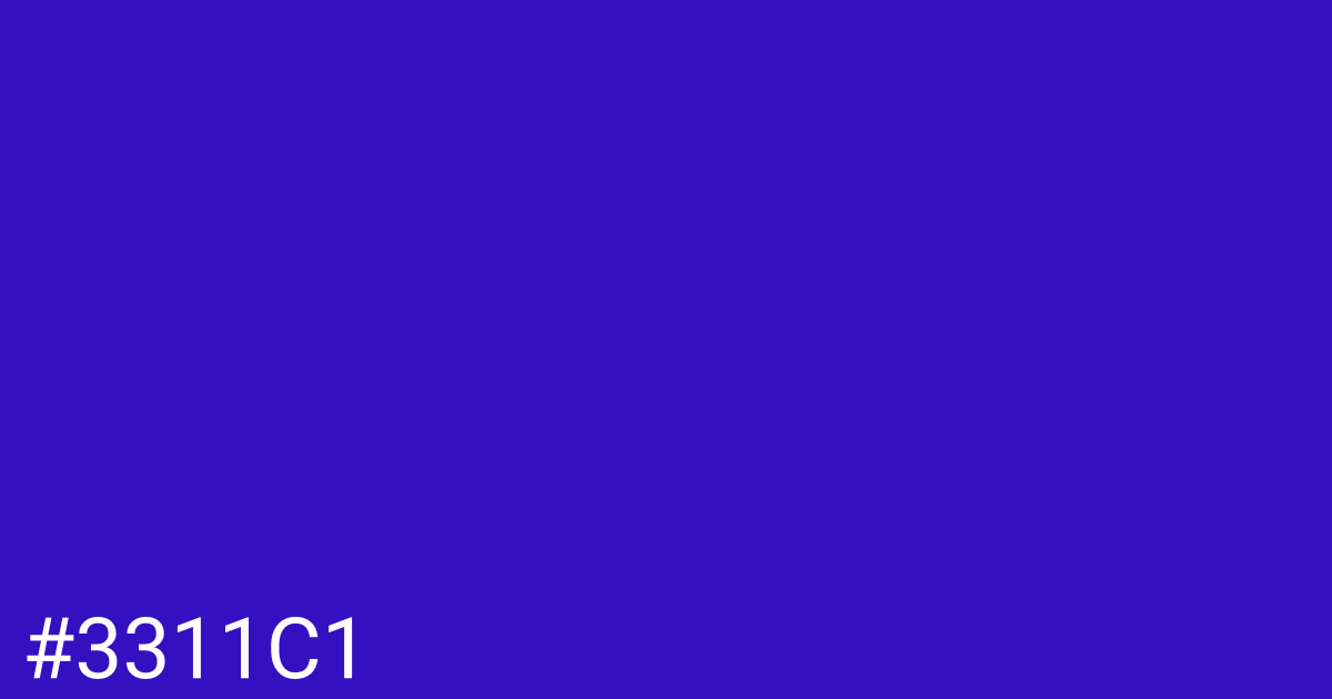 Hex color #3311c1 graphic