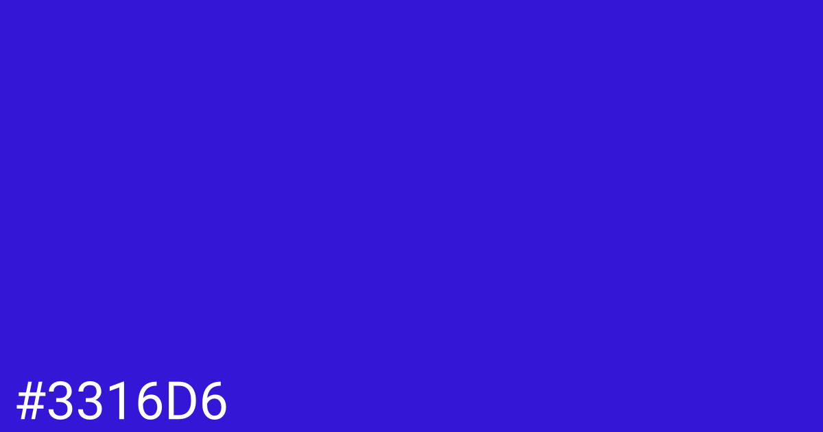 Hex color #3316d6 graphic