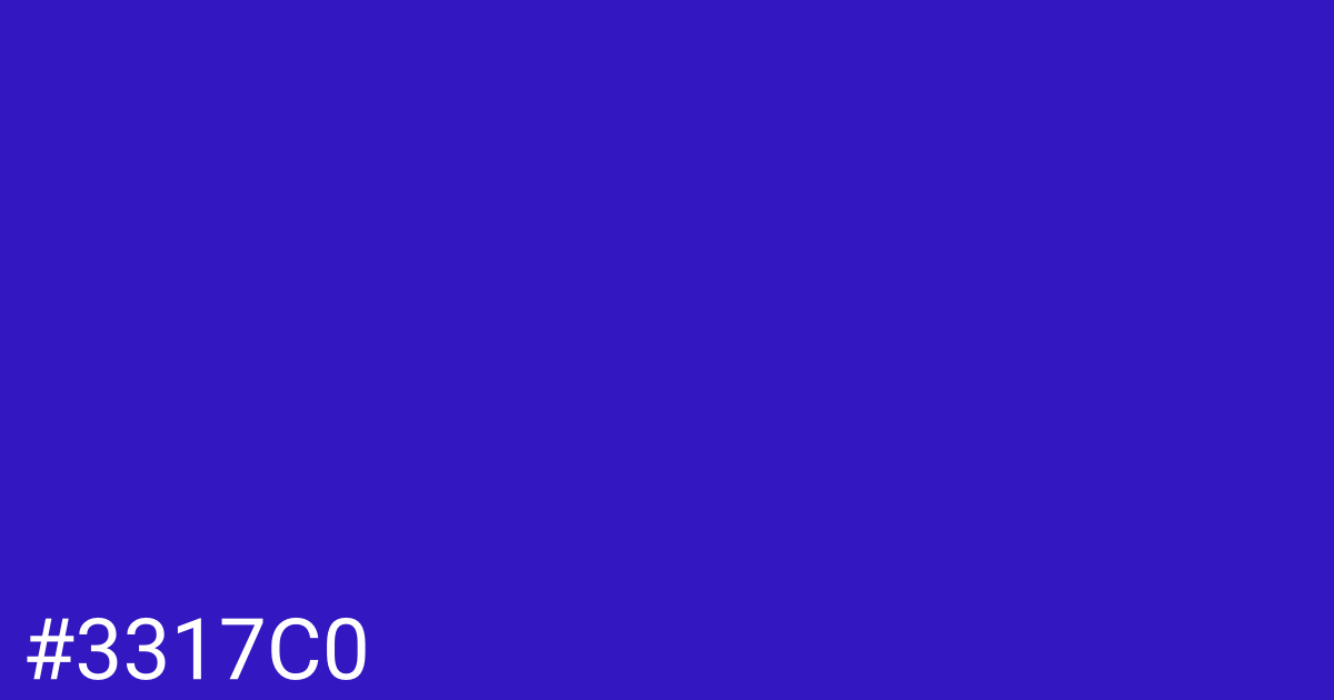 Hex color #3317c0 graphic