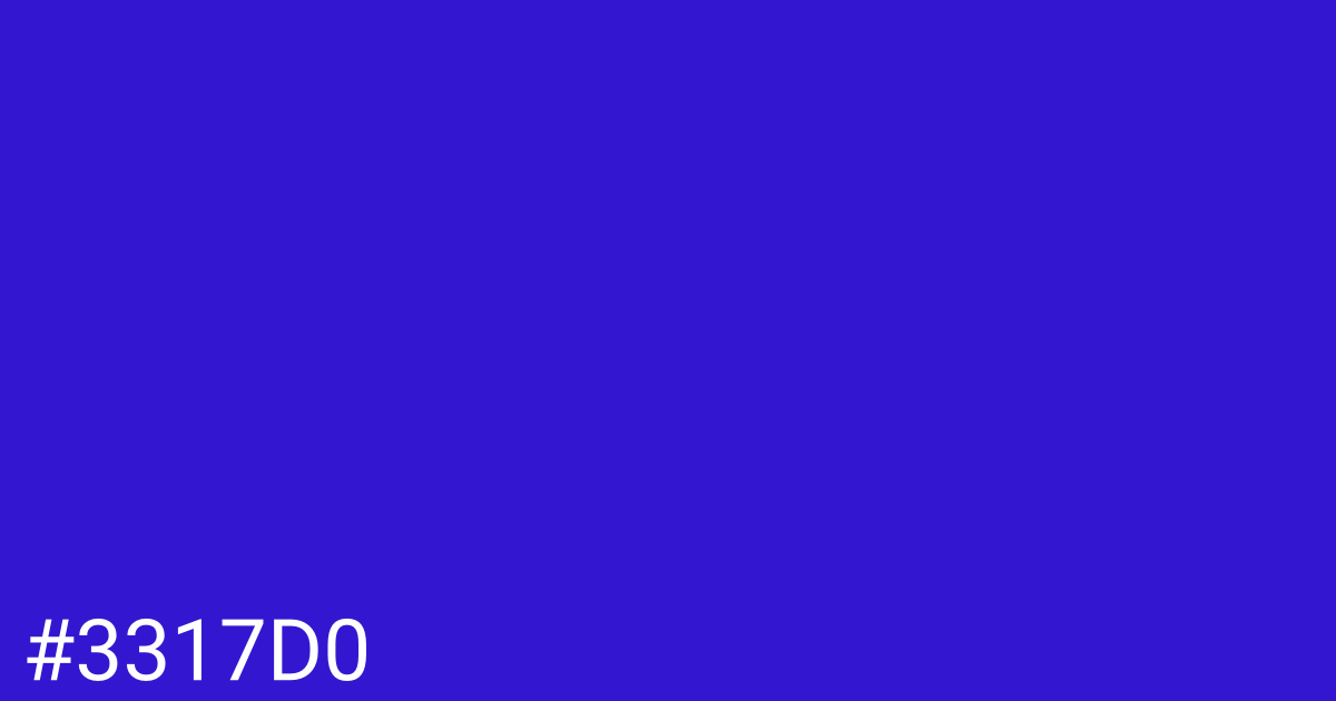 Hex color #3317d0 graphic