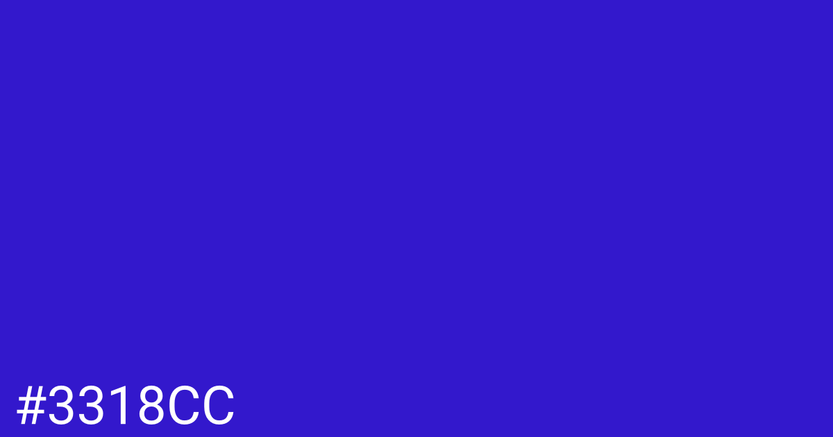 Hex color #3318cc graphic