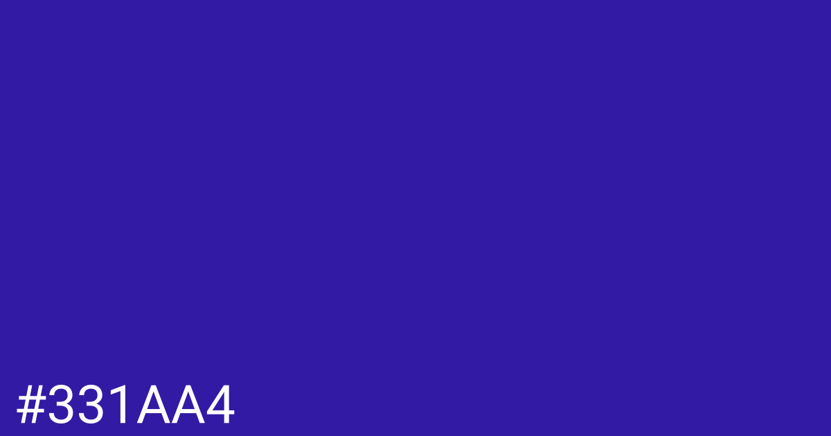 Hex color #331aa4 graphic