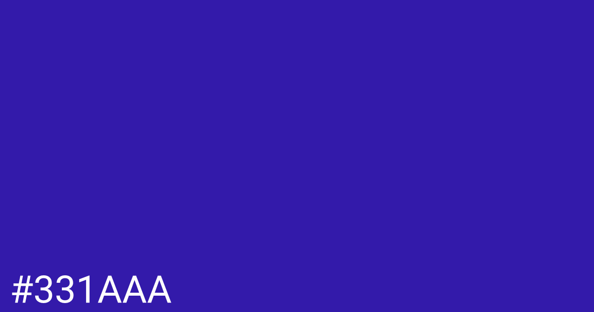 Hex color #331aaa graphic