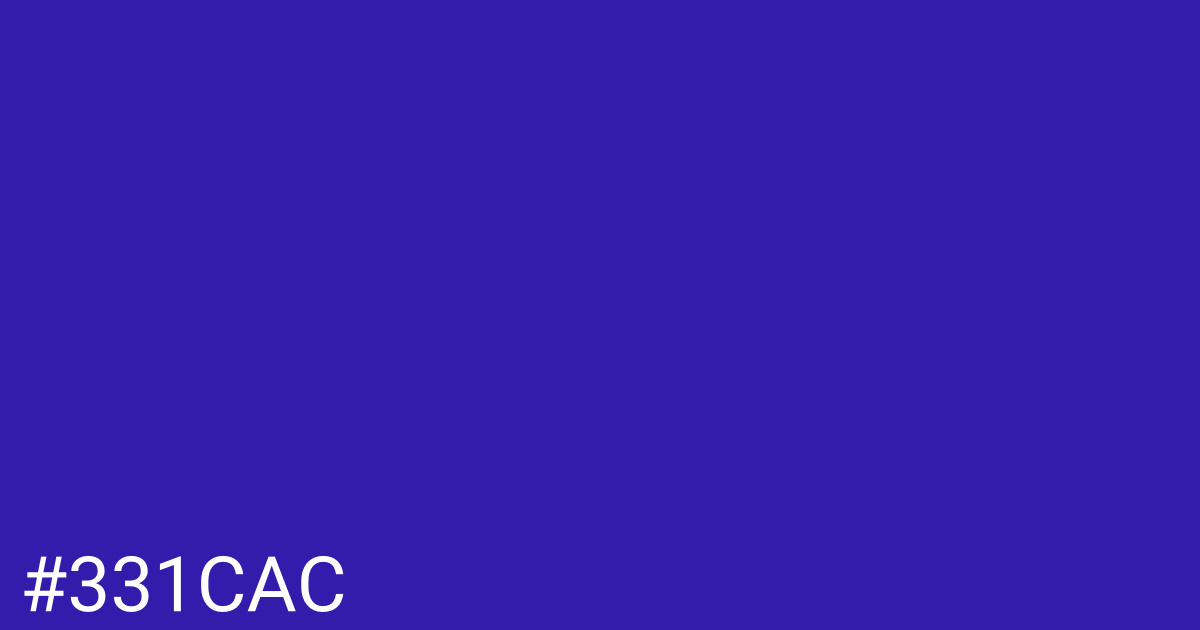 Hex color #331cac graphic