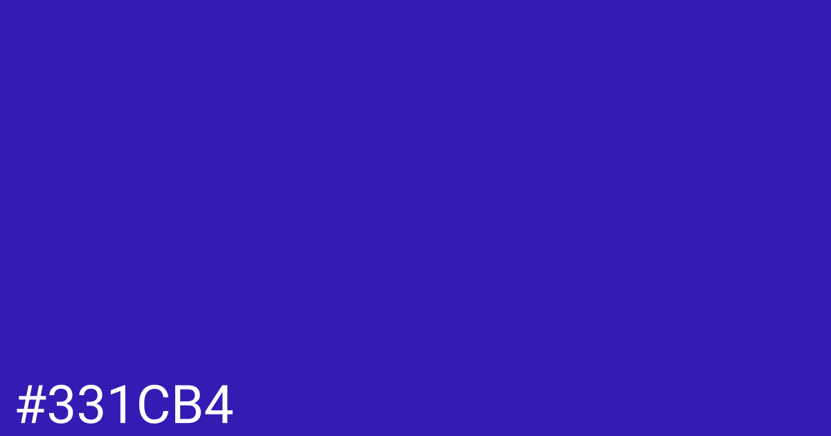 Hex color #331cb4 graphic