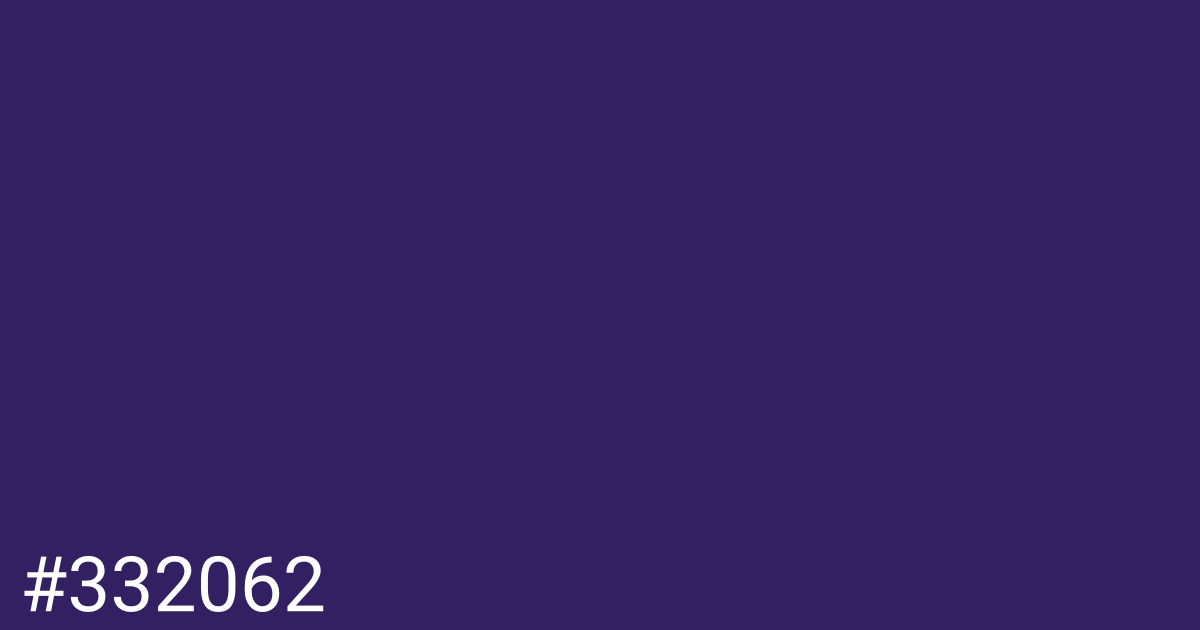 Hex color #332062 graphic