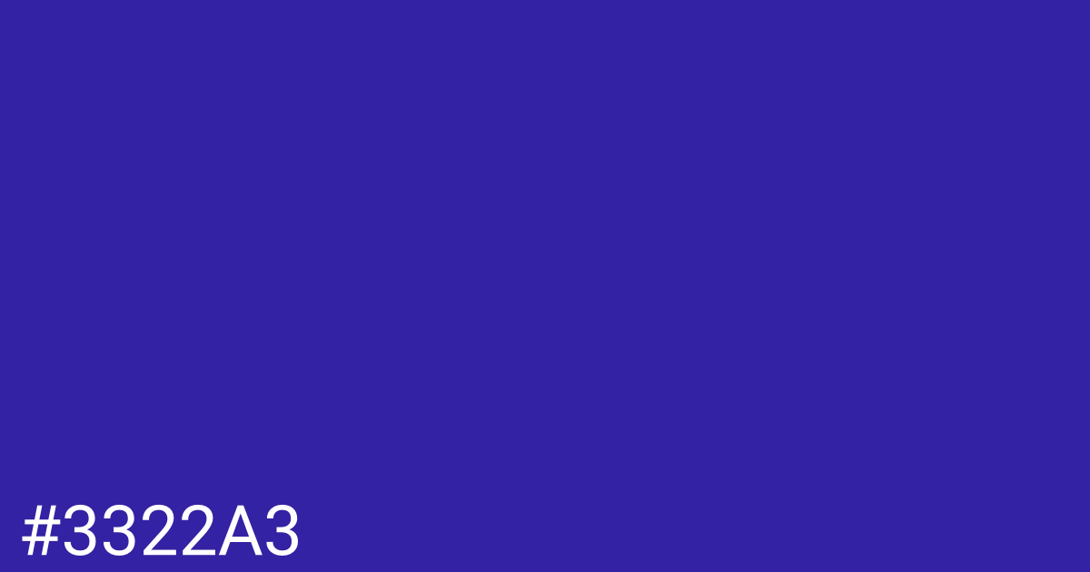 Hex color #3322a3 graphic