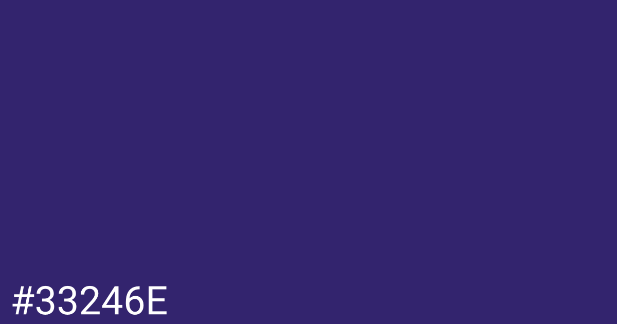 Hex color #33246e graphic