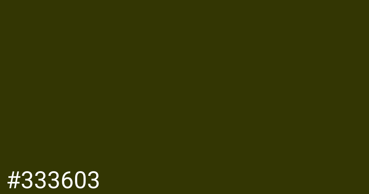 Hex color #333603 graphic