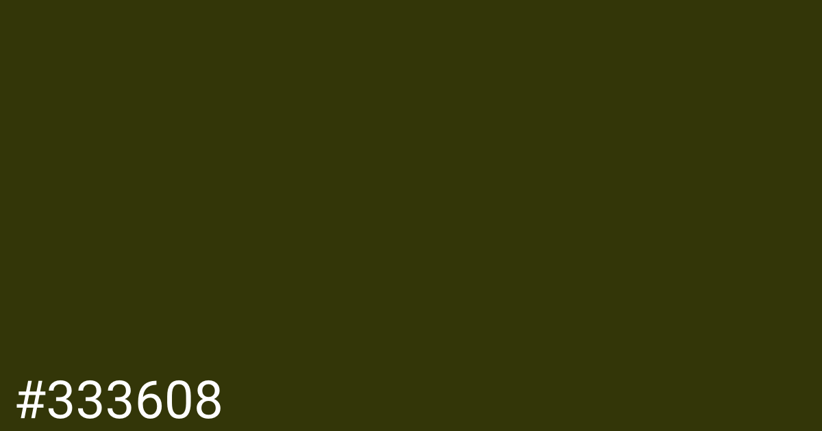 Hex color #333608 graphic