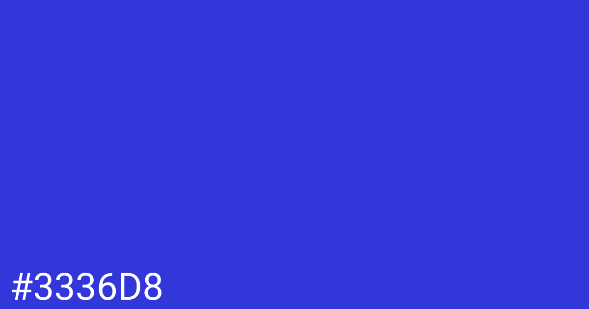 Hex color #3336d8 graphic