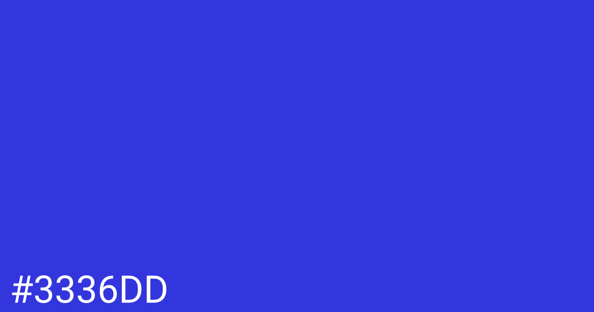 Hex color #3336dd graphic