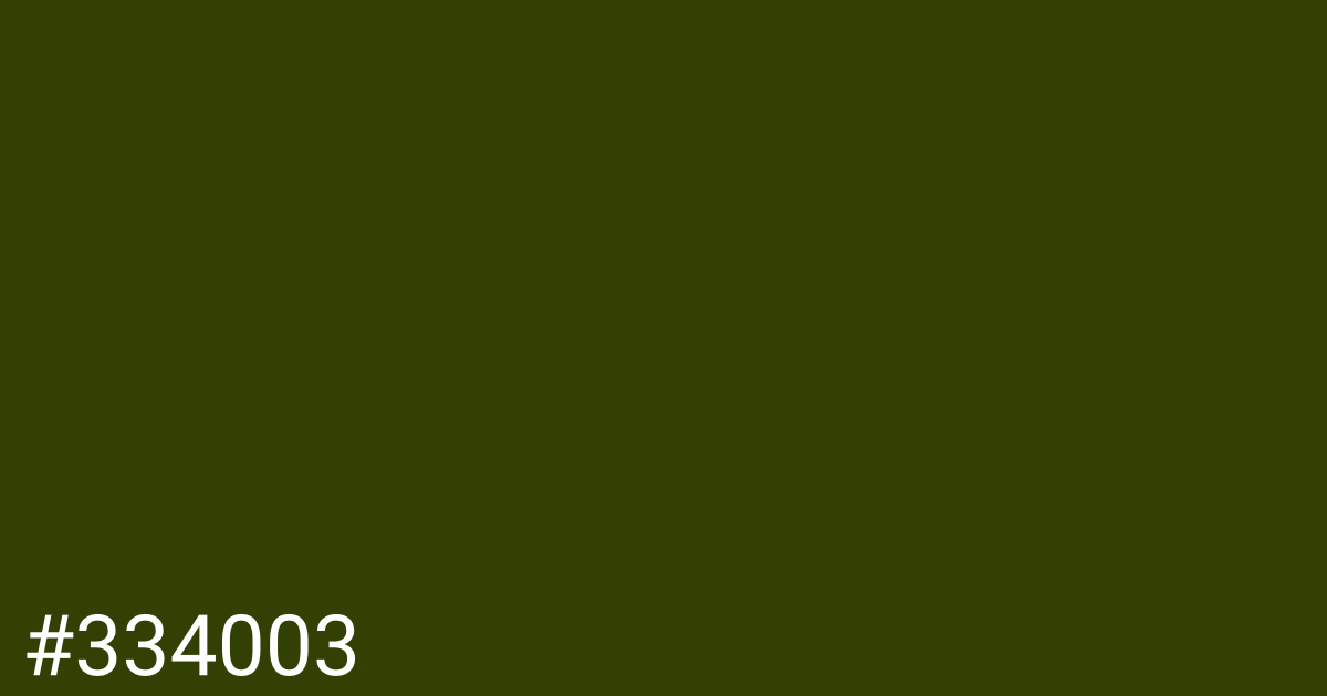 Hex color #334003 graphic