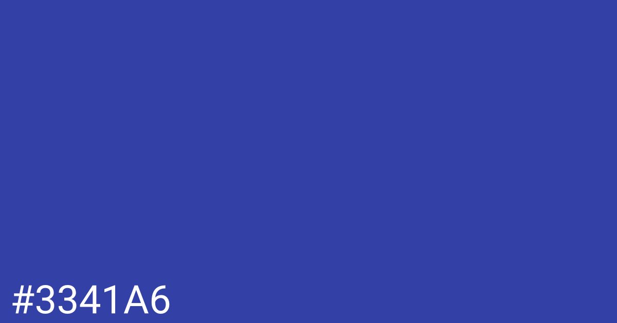 Hex color #3341a6 graphic