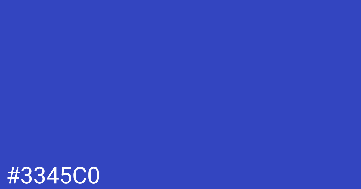 Hex color #3345c0 graphic