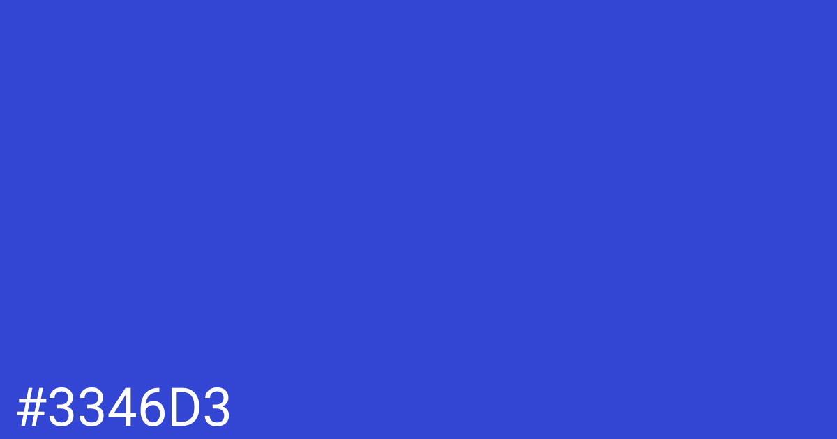 Hex color #3346d3 graphic