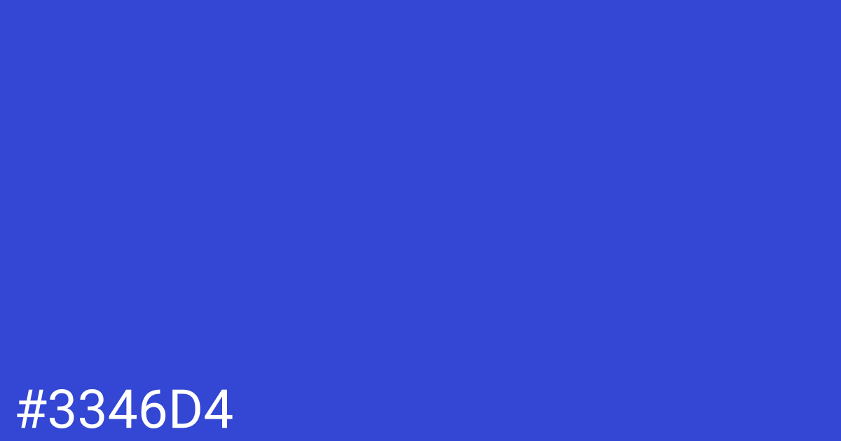 Hex color #3346d4 graphic