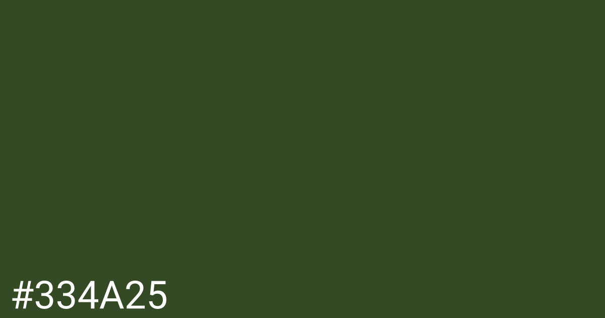 Hex color #334a25 graphic