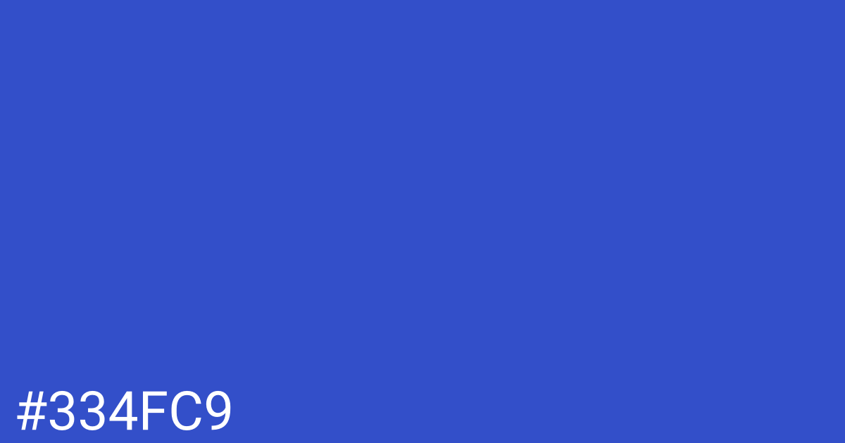 Hex color #334fc9 graphic